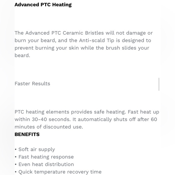 RAPID BEARD IONIC BEARD STRAIGHTENING BRUSH - Picture 9 of 16